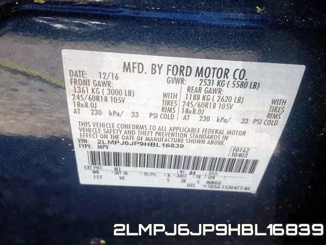 2LMPJ6JP9HBL16839 фото 2