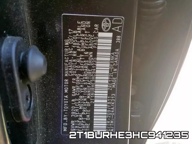 2T1BURHE3HC941235 фото 2