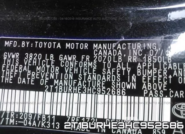 2T1BURHE3HC952686 фото 9