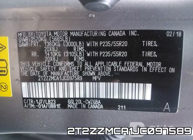 2T2ZZMCA1JC097589 фото 10