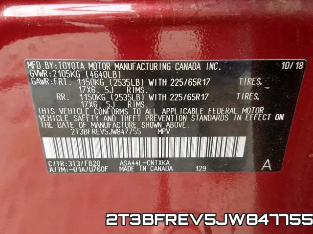 2T3BFREV5JW847755 фото 2
