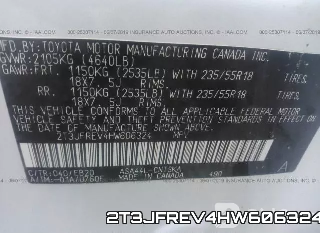 2T3JFREV4HW606324 фото 10