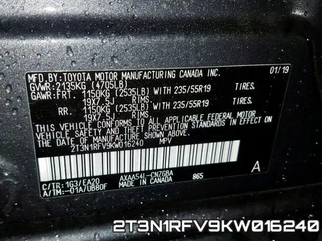 2T3N1RFV9KW016240 фото 2
