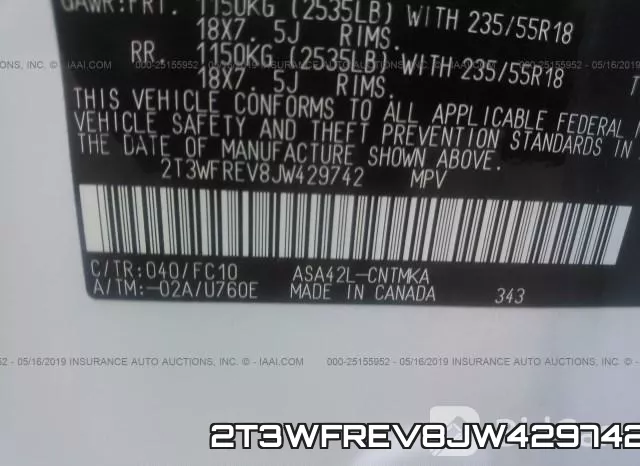 2T3WFREV8JW429742 фото 10