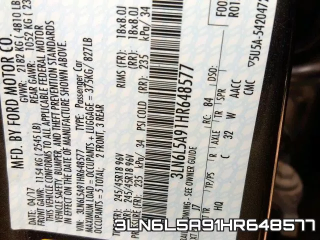 3LN6L5A91HR648577 фото 2