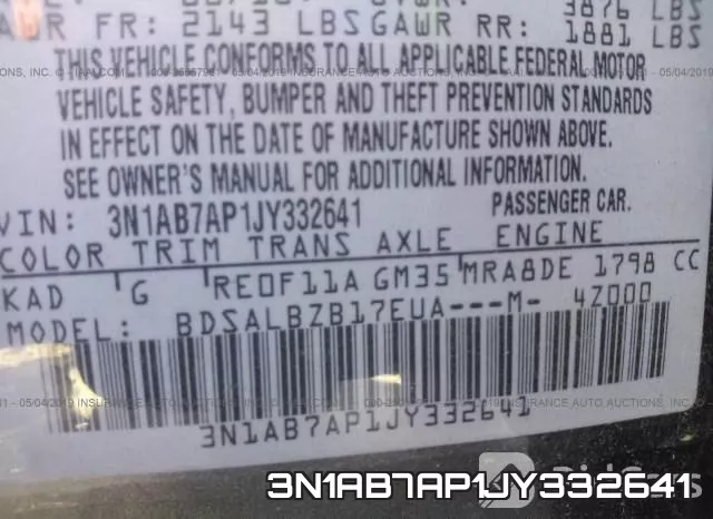3N1AB7AP1JY332641 фото 10