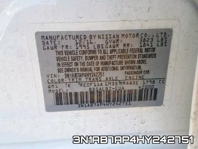 3N1AB7AP4HY242751 фото 2