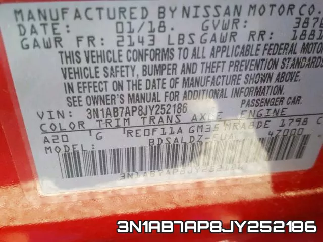 3N1AB7AP8JY252186 фото 2
