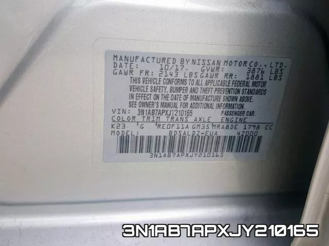 3N1AB7APXJY210165 фото 2