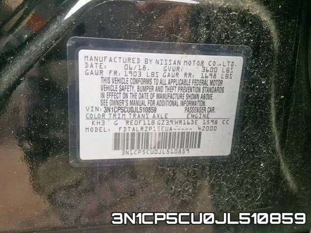 3N1CP5CU0JL510859 фото 2