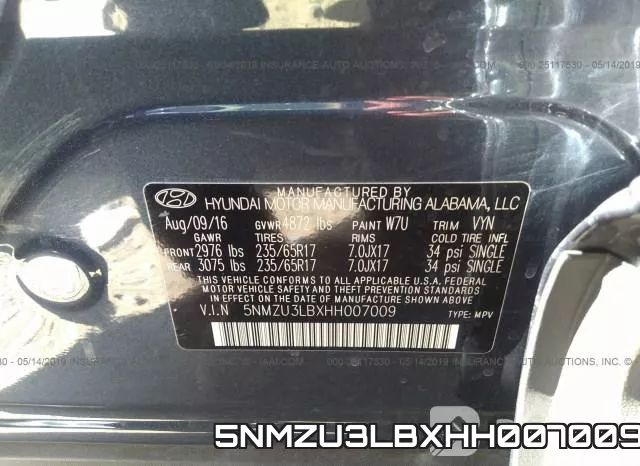 5NMZU3LBXHH007009 фото 9