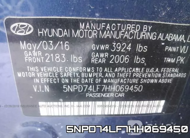 5NPD74LF7HH069450 фото 10