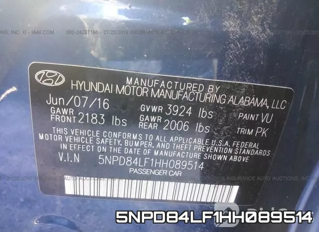 5NPD84LF1HH089514 фото 10