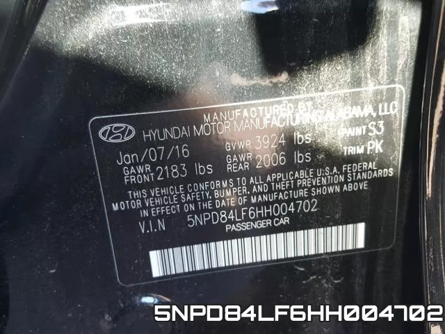 5NPD84LF6HH004702 фото 2
