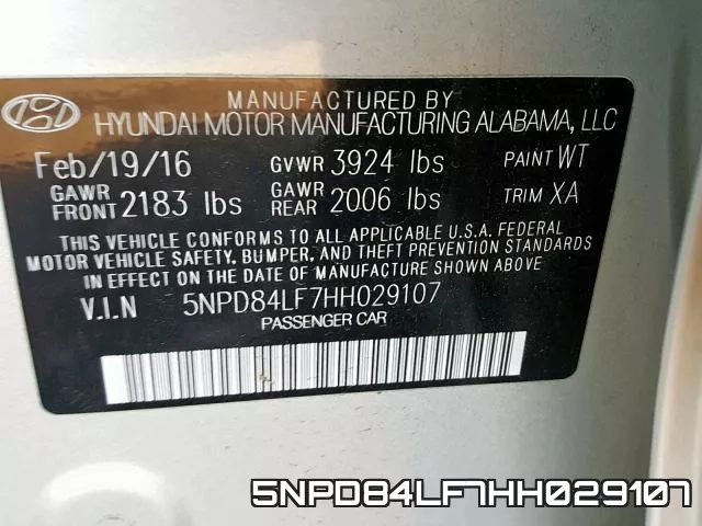5NPD84LF7HH029107 фото 2