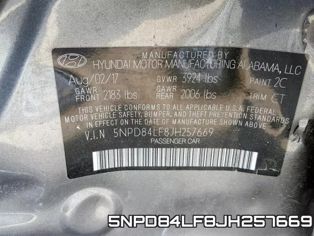 5NPD84LF8JH257669 фото 2