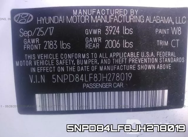 5NPD84LF8JH278019 фото 9