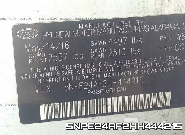 5NPE24AF2HH444215 фото 10