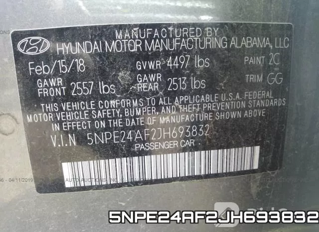 5NPE24AF2JH693832 фото 10