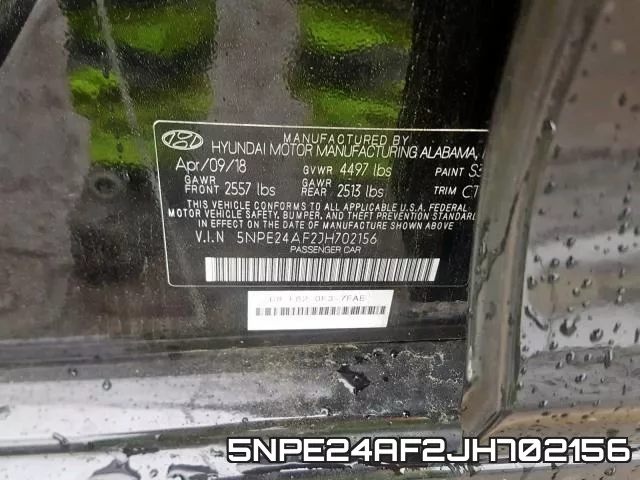 5NPE24AF2JH702156 фото 2