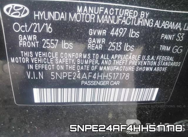 5NPE24AF4HH517178 фото 9