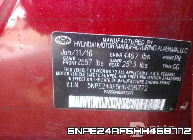 5NPE24AF5HH458772 фото 10