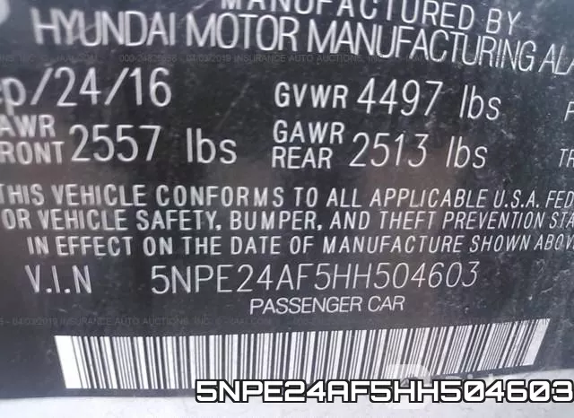 5NPE24AF5HH504603 фото 10