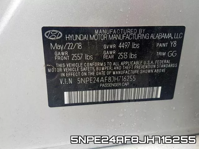 5NPE24AF8JH716255 фото 2