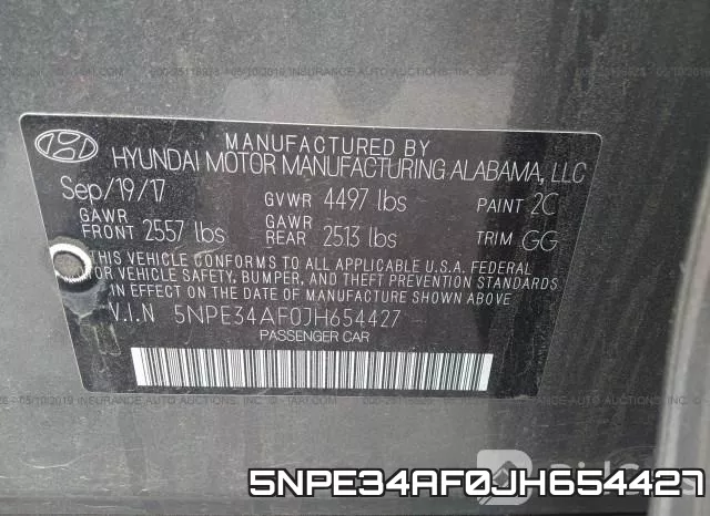 5NPE34AF0JH654427 фото 10