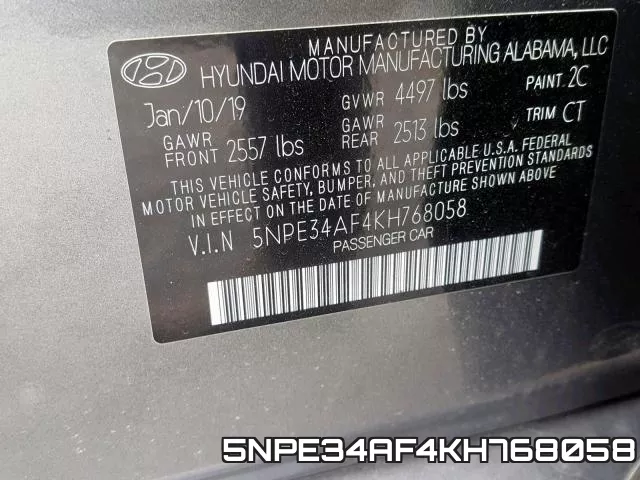 5NPE34AF4KH768058 фото 2
