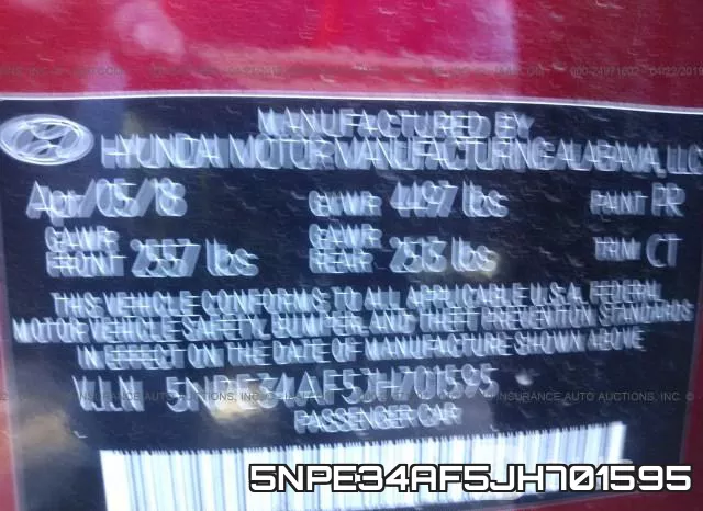5NPE34AF5JH701595 фото 10
