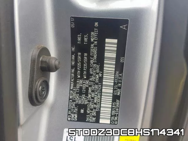 5TDDZ3DC8HS174341 фото 2