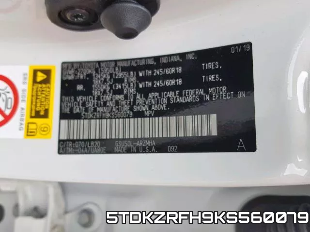 5TDKZRFH9KS560079 фото 2