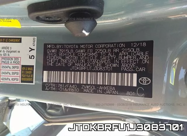 JTDKBRFU1J3083701 фото 10