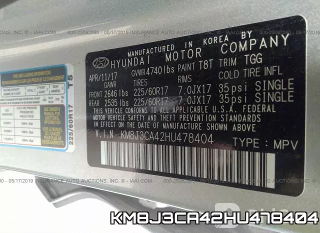 KM8J3CA42HU478404 фото 10