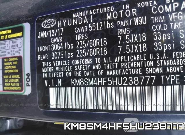 KM8SM4HF5HU238777 фото 10