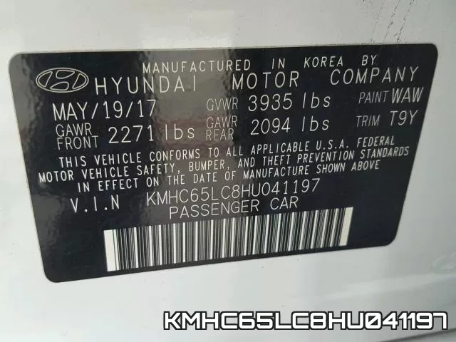 KMHC65LC8HU041197 фото 2