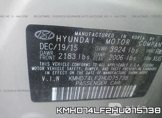 KMHD74LF2HU075738 фото 10