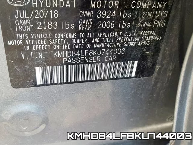 KMHD84LF8KU744003 фото 2