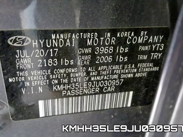 KMHH35LE9JU030957 фото 2
