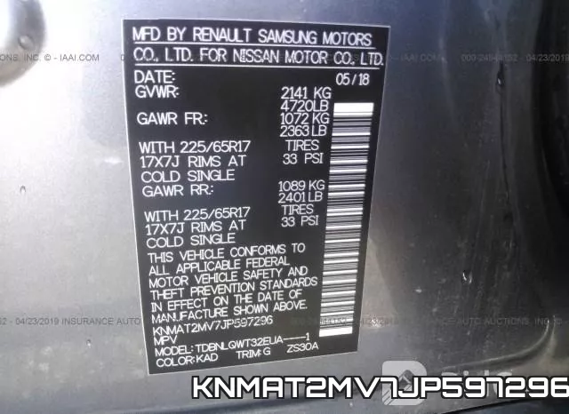 KNMAT2MV7JP597296 фото 10