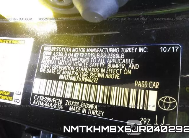 NMTKHMBX6JR040292 фото 10