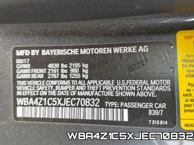 WBA4Z1C5XJEC70832 фото 2