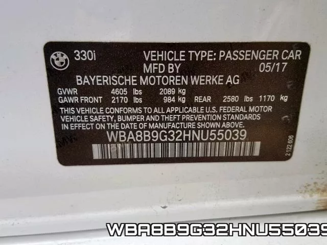 WBA8B9G32HNU55039 фото 2