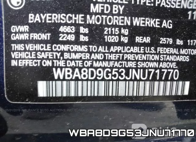 WBA8D9G53JNU71770 фото 10