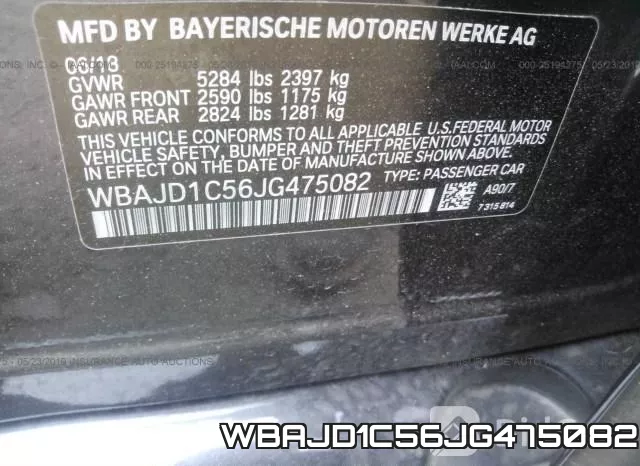 WBAJD1C56JG475082 фото 10