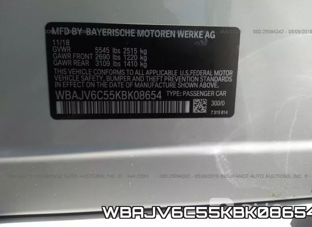 WBAJV6C55KBK08654 фото 10