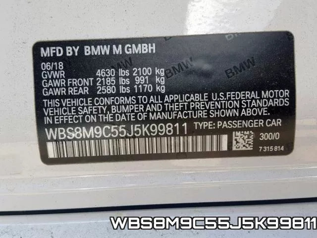 WBS8M9C55J5K99811 фото 2