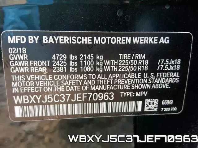 WBXYJ5C37JEF70963 фото 2
