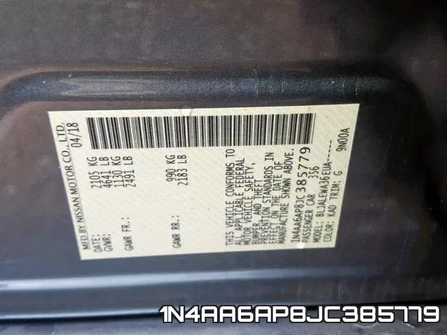 1N4AA6AP8JC385779 фото 2